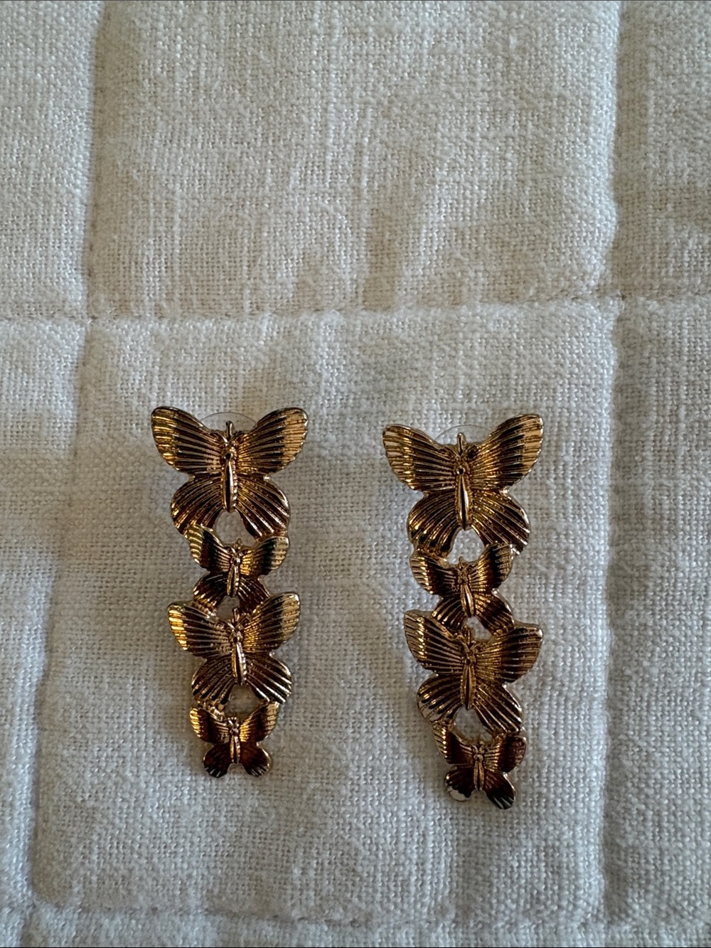 Gold Butterfly Drop Earrings - Elegant Women’s Jewelry